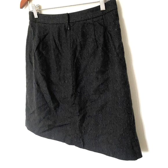VTG Y2K J Crew Grey Wool Pleated Mini Skirt Made in Hungary Classic Style Sz 10 - Picture 5 of 7